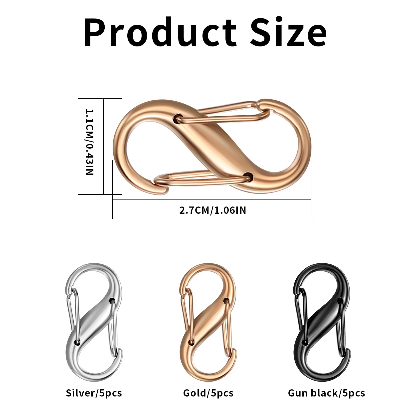 12 Pièces Clips De Fermeture Éclair, Cadenas Sac A Dos Double Attache Zipper Clip Theft Deterrent En Alliage Connecteurs De Fermeture éclair Amovibles Pour Sac à Dos Bagages Voyages (Noir, Argent