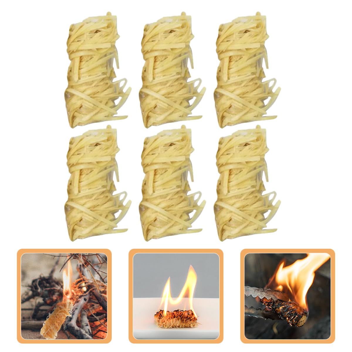 SOLUSTRE 50piezas Unidades de Iniciadores de Fuego de Madera Natural Prácticos y Rápidos para Barbacoas Chimeneas y Camping Accesorios Esenciales para Parrillas y Estufas al Aire