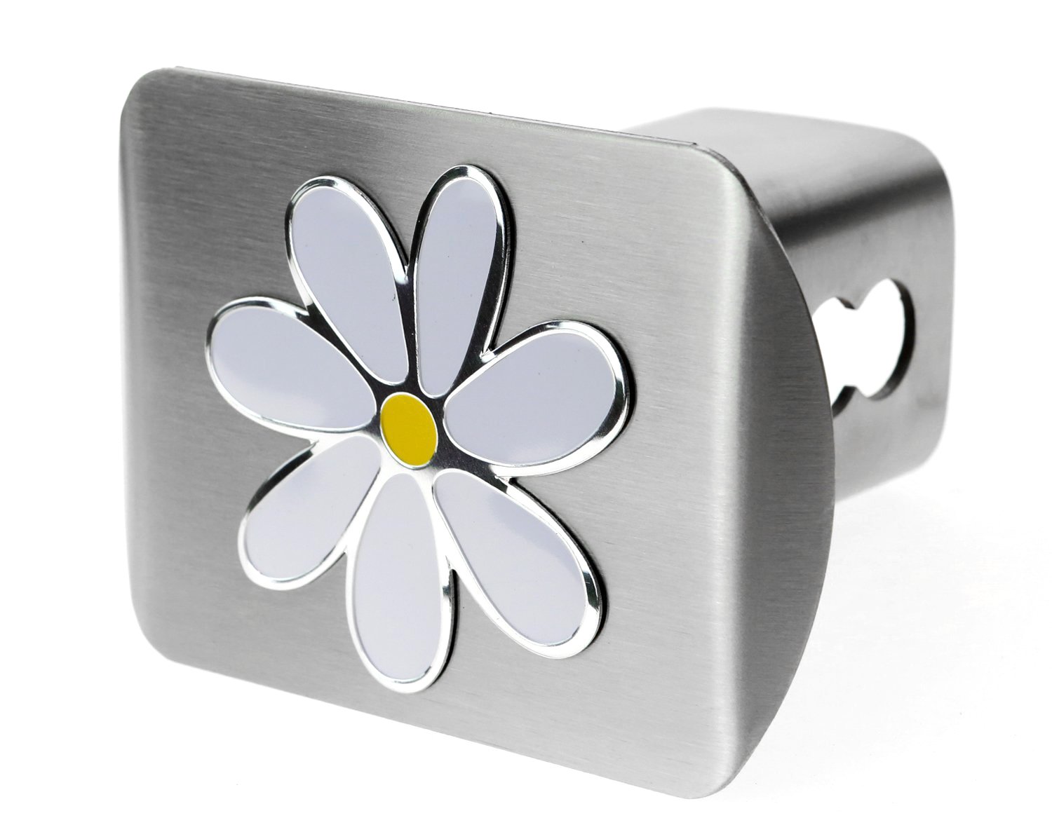 LFPartSPlumeria Flower 3D Emblem Metal Trailer Hitch Cover Fits 2" Receivers