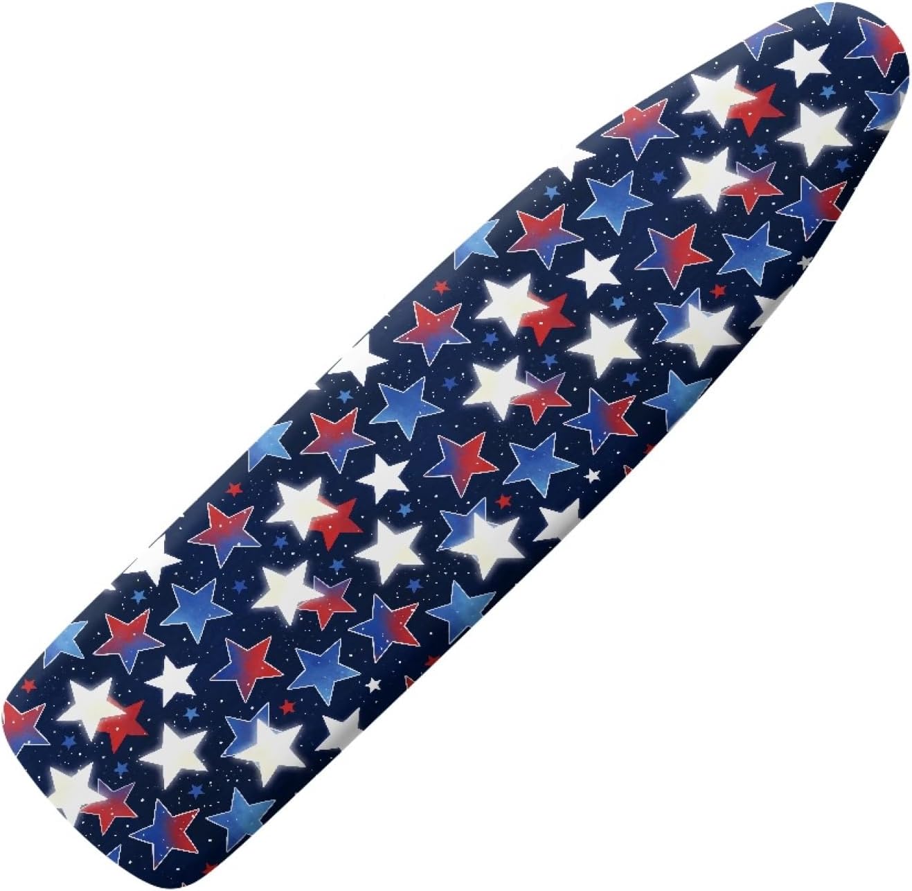 4th of July Ironing Board Cover, 16"x55" Standard Ironing Board Cover with Elastic Edge and Hook and Loop Fasteners, Scorch & Stain Resistant, Polyester Home Ironing Board Covers, Flag Glowing
