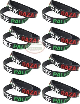 Palestine Flag wristbands BULK Silicon band FREE Palestine FREE Gaza Jerusalem Arab Palestinian Flag