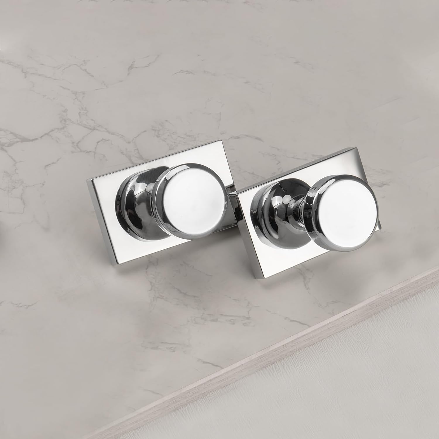 Interior Door Knobs for Closet, Polished Chrome Door Handle Interior, Heavy Duty Pismo Doorknob Dummy