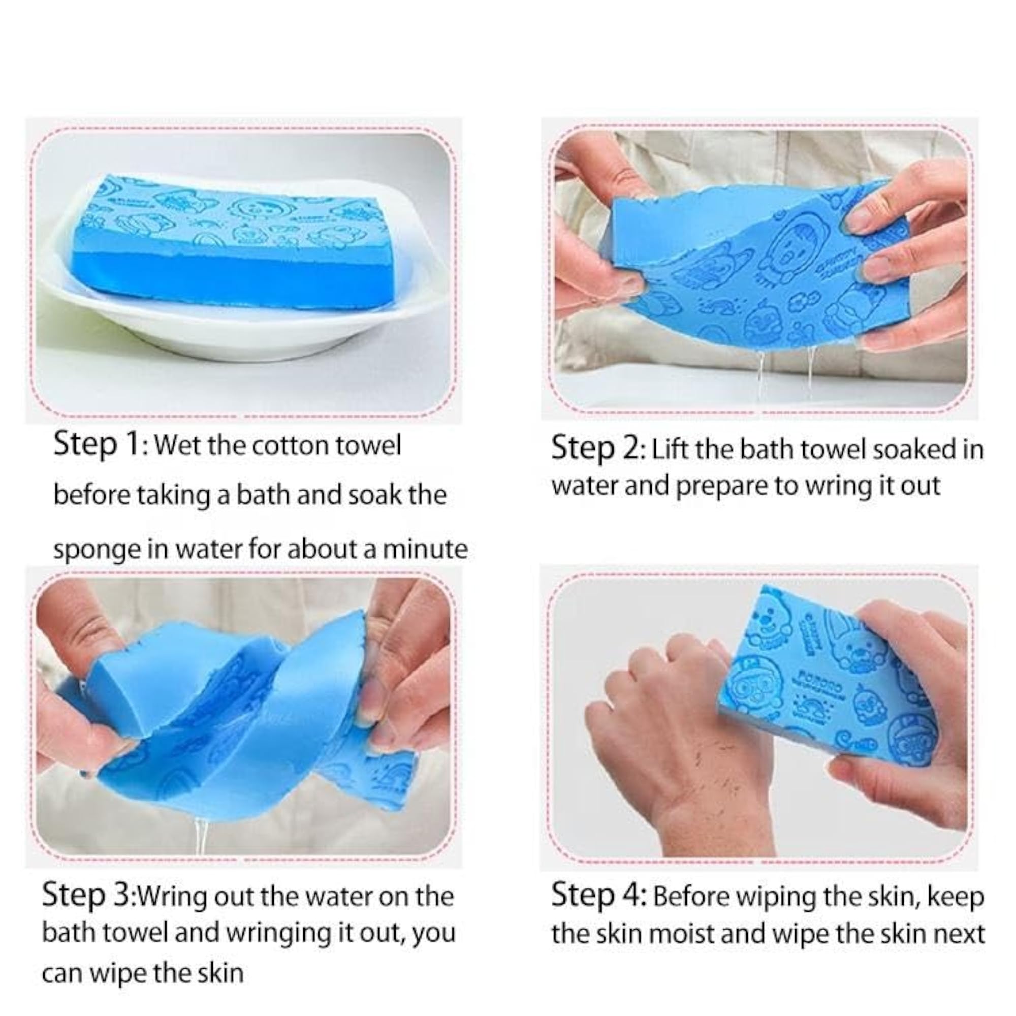 5PCS Ultra Soft Exfoliating Bath Sponge Set, Gift