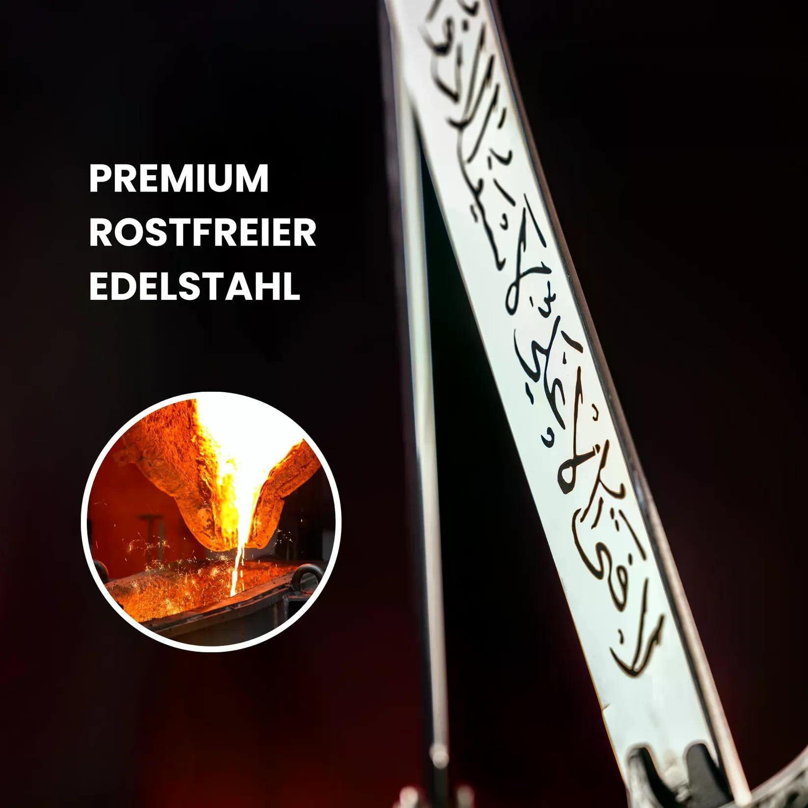 Zülfikar Hz. Ali Schwert Edelstahl Imam Ali Zulfiqar Deko Religiöses Ramadan Geschenk Premium Qualität kilicsarayi Zülfikar Kilic