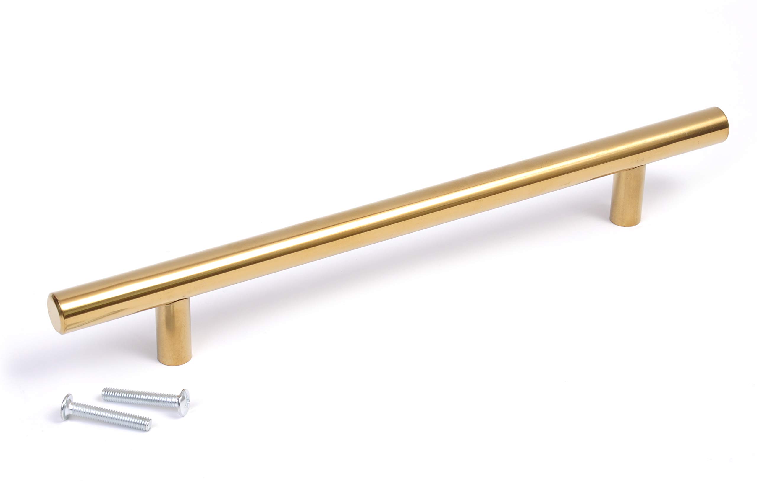 T bar Handle Knob Gold Finish Kitchen Bedroom Bathroom (1, 128mm)
