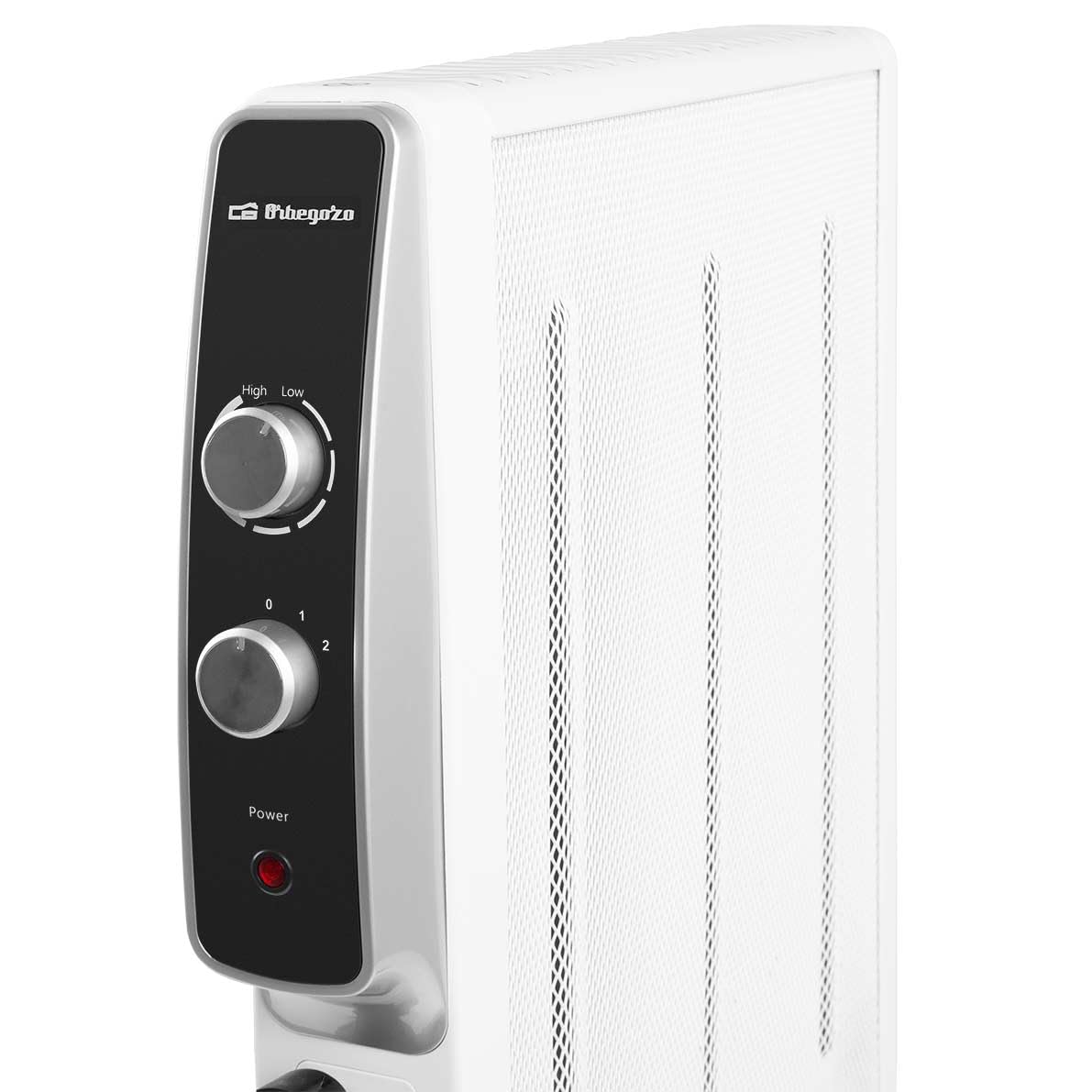 Orbegozo RMN 2075. Radiador eléctrico bajo consumo, Mica System, rápida convección y difusión del calor, sin fluido, silencioso, piloto luminoso, 2 potencias de 1000W y 2000 W