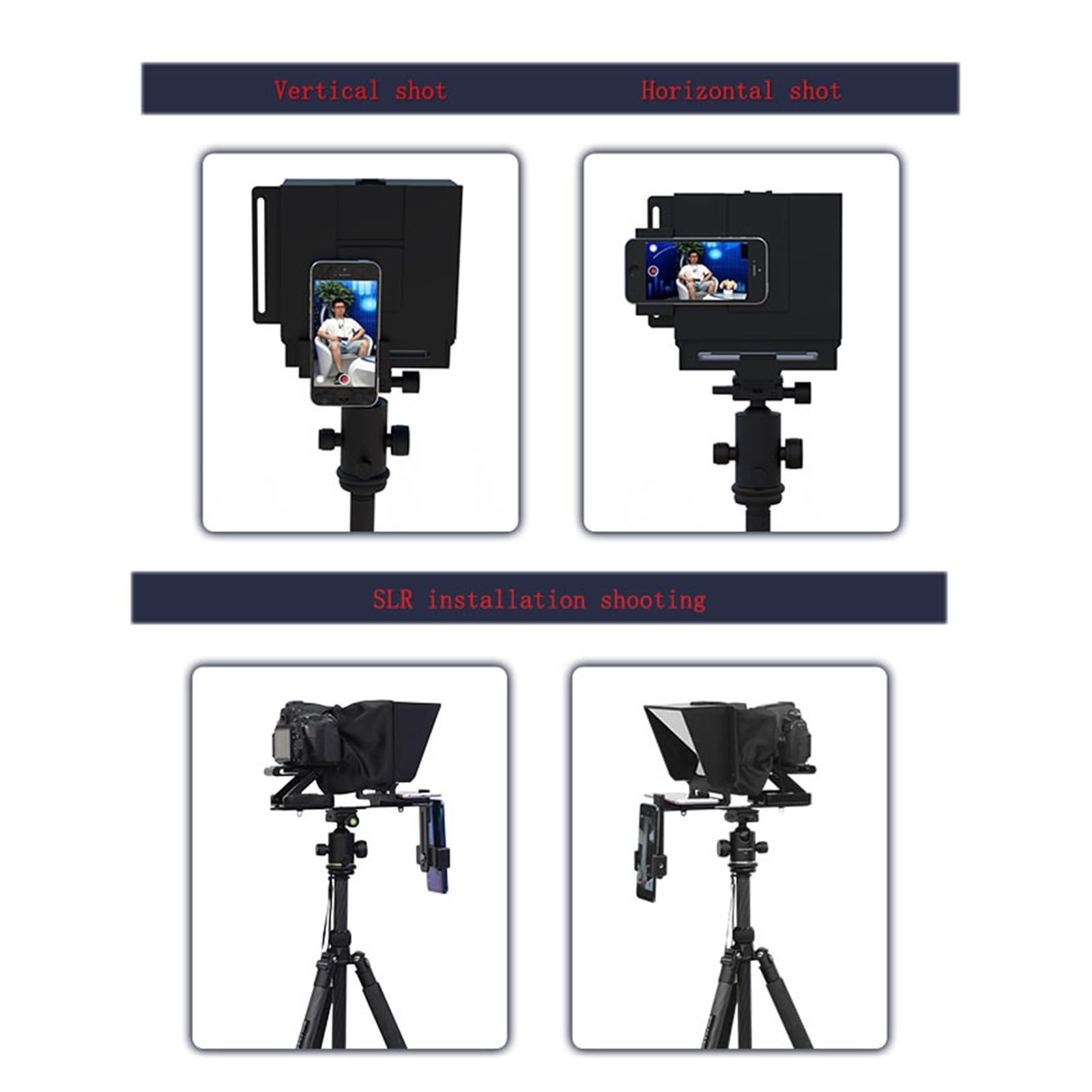 Teleprompter, Mini Video Teleprompter Ekran HD do smartfona Kamera DV(Professional)