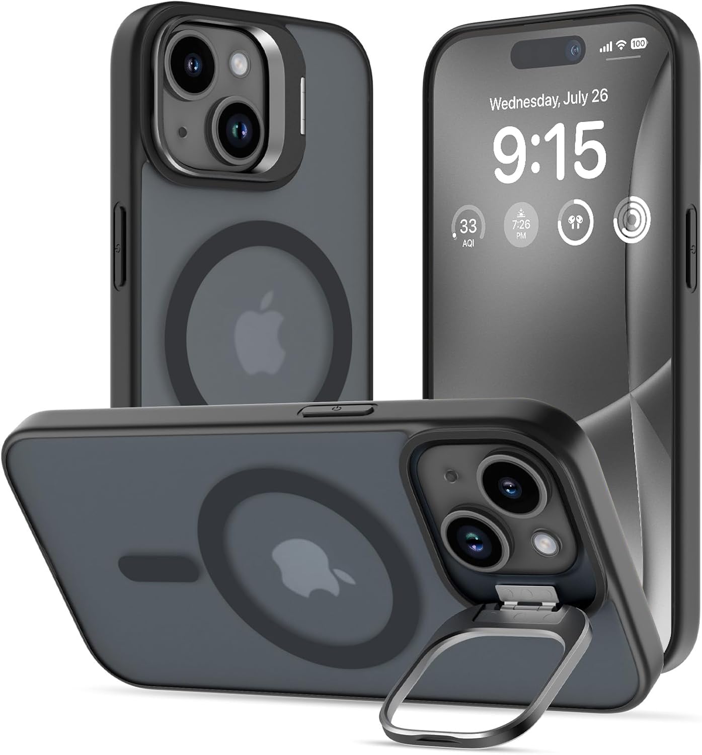 Elzzi Kickstand Case for iPhone 18 Pro Max/iPhone 17 Pro Max Case MagSafe Compatible, Builtin Adjustable Camera Stand, Translucent Matte AntiFingerprint Heavy Duty Shockproof Cover, Cosmic Orange — Amazon image 13