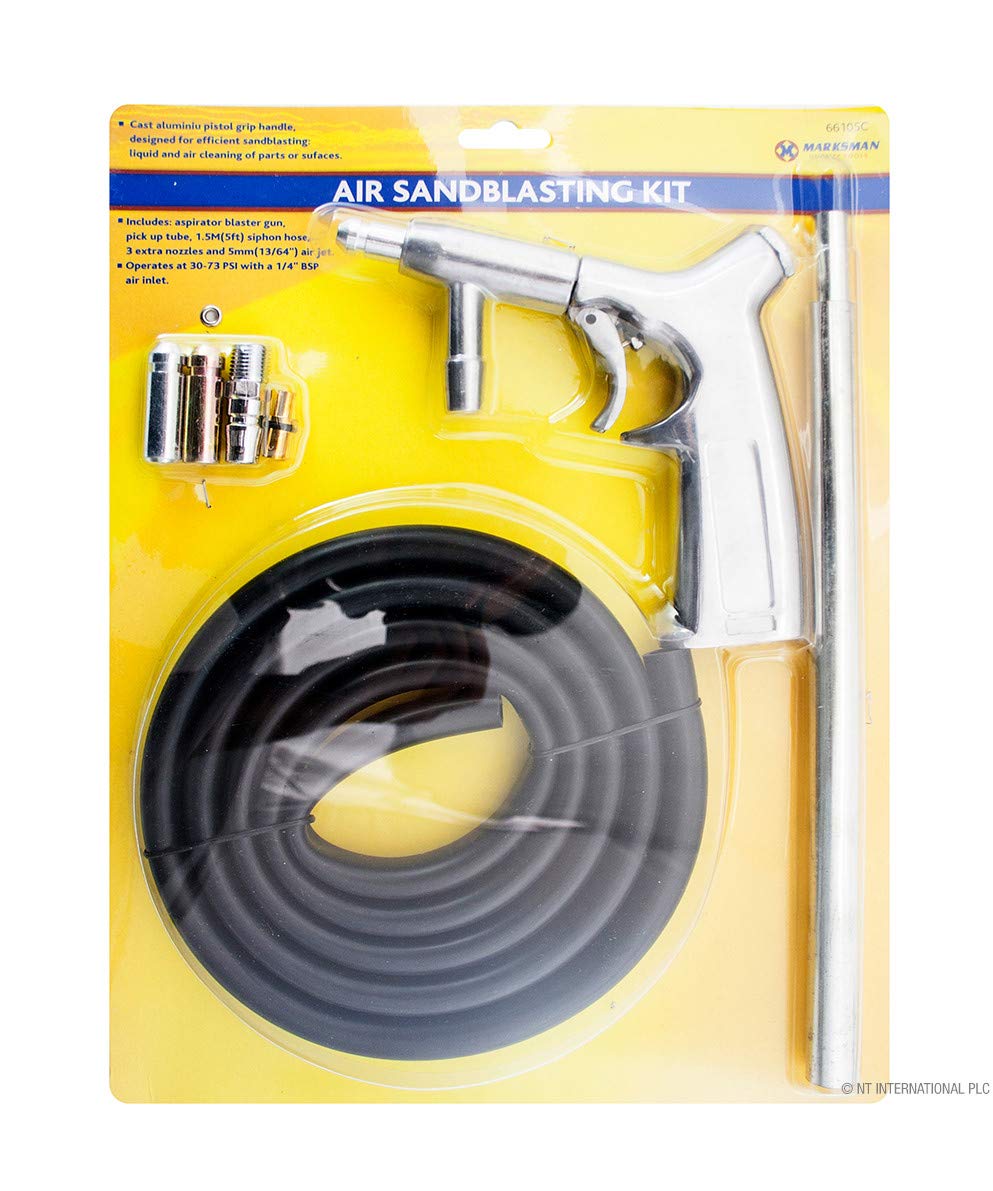Generic Sandblaster With 750CC Aluminium Pot – 10 Bar Working Pressure, 320-420L/min Air Consumption – For Glass Sanding, Polishing & Removal