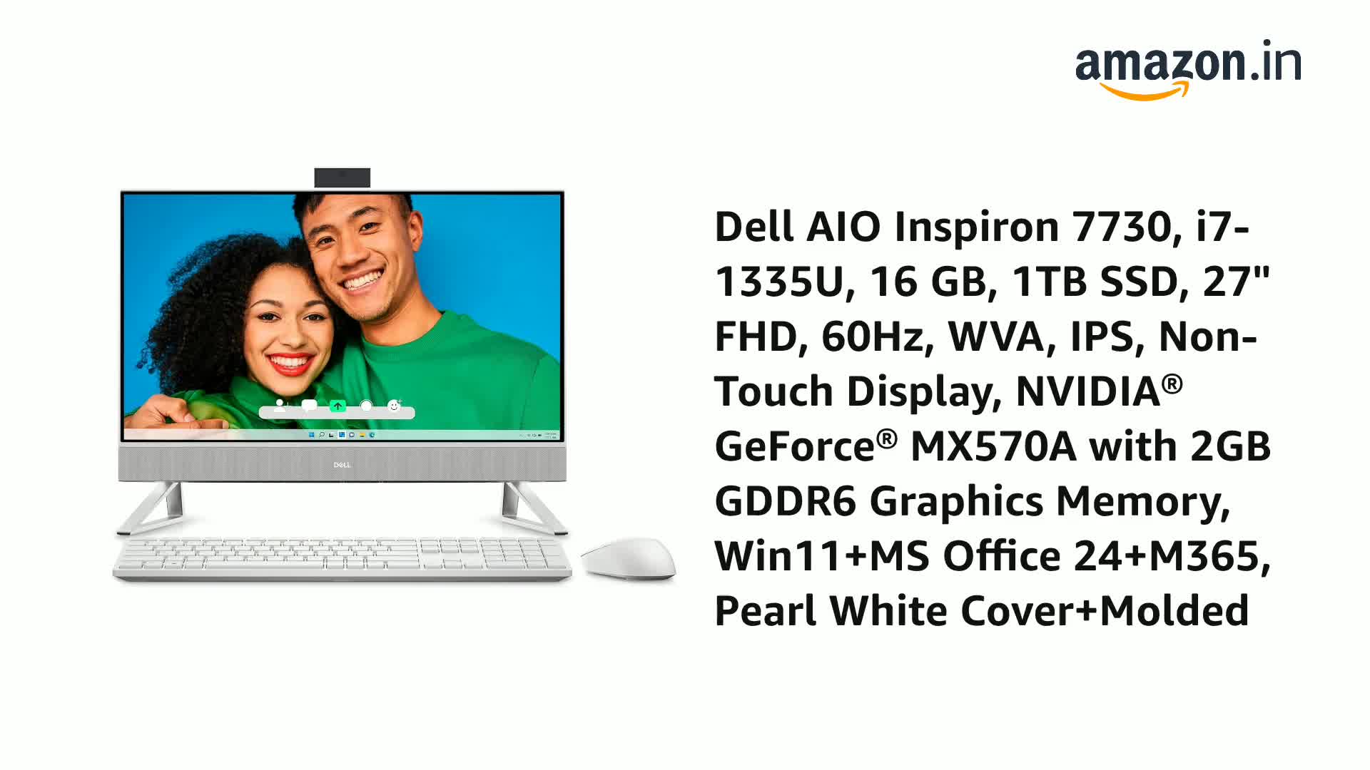 Dell AIO Inspiron 7730, i7-1335U, 16 GB, 1TB SSD, 27