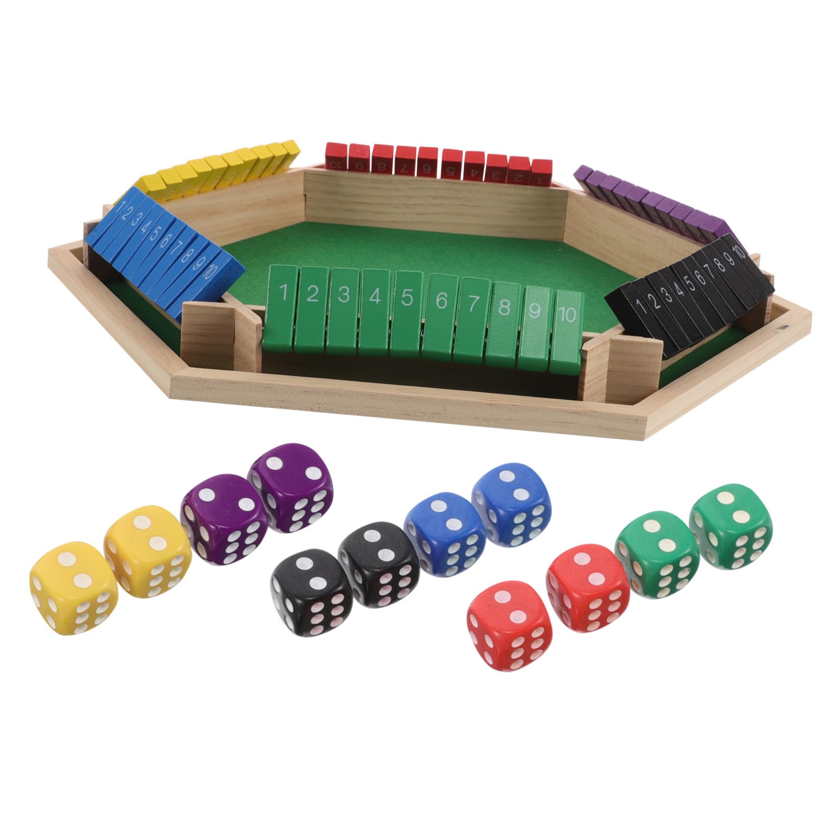 Jeu de Table à Boire à 6 Faces en Bois, Jeu Interactif pour Fêtes et Bars, Ambiance Conviviale, Divertissement Varié