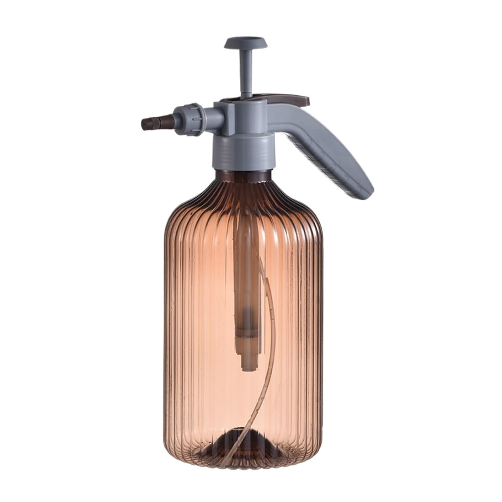 Leere Sprühflasche, 2 l tragbare Druck-Gartensprühflasche, Kessel for die Bewässerung von Pflanzen und Blumen, Druck-Gartengeräte-Zubehör(Brown)