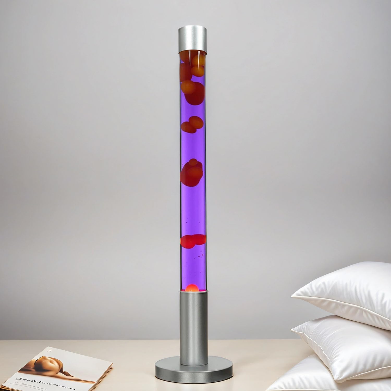 Lampada Lava XXL Da 76 Cm - Rosso-Arancio, Con Lampadina E14 40W Inclusa, Per Soggiorno O Feste - Foto 7