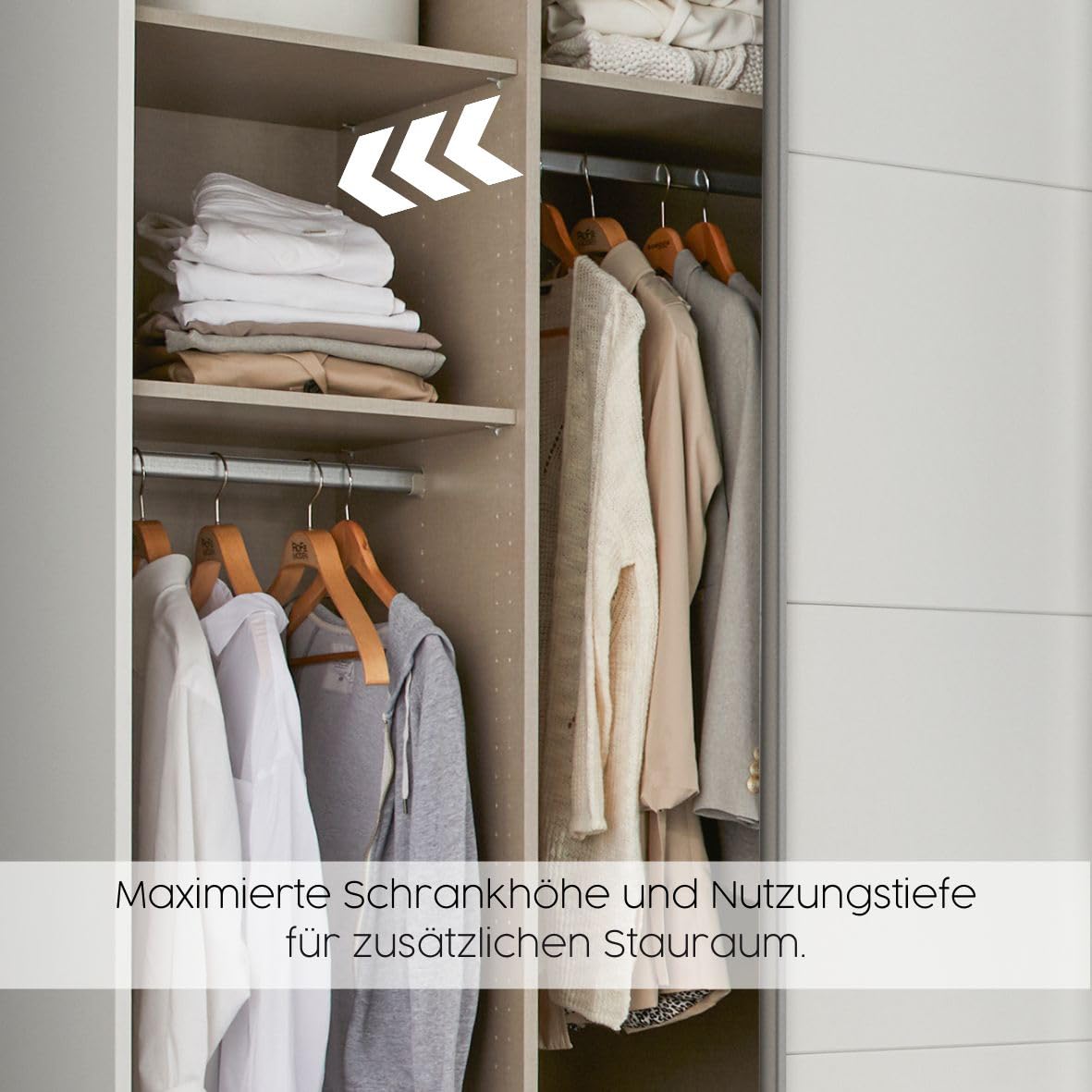 Rauch Möbel Alabama szafa narożna szafa na ubrania szara z lustrem, 2-drzwiowa, w zestawie zestaw akcesoriów Basic, 1 drążek na ubrania, 7 wkładanych półek, szer. x wys. x gł. 100 x 229 x 102 cm