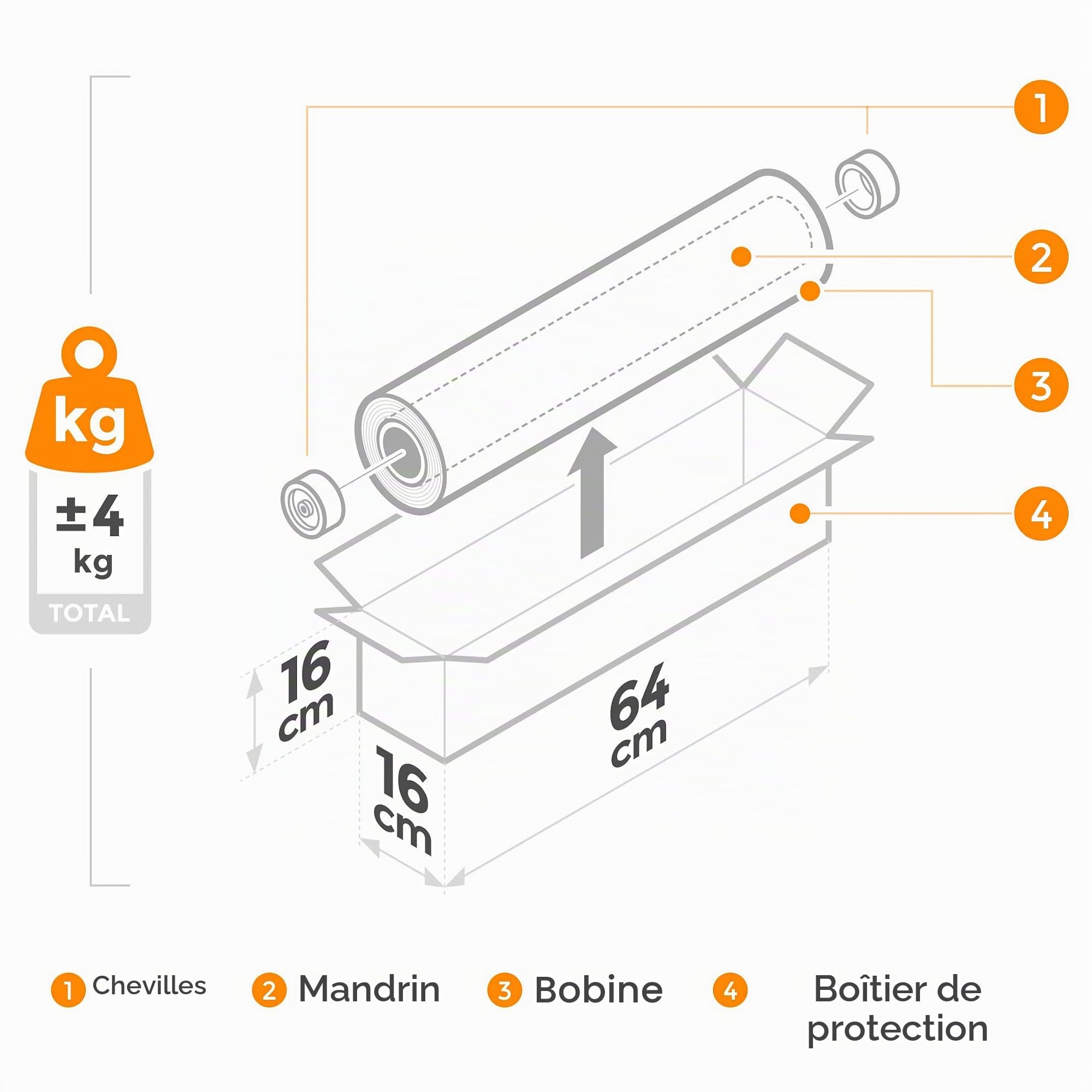 Rouleau de papier cadeau, grand rouleau 62 cm x 100 m • COEURS B • Idéal pour : Boutiques Entreprises Emballage cadeau Anniversaires Baby Showers Mariages Décoration [FP Fiesta Paper]