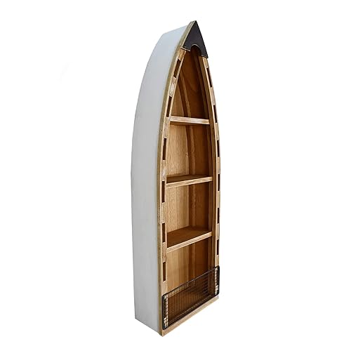 Morning View Wood Boat Shelf Decor Wall Hanging Nautical Beach