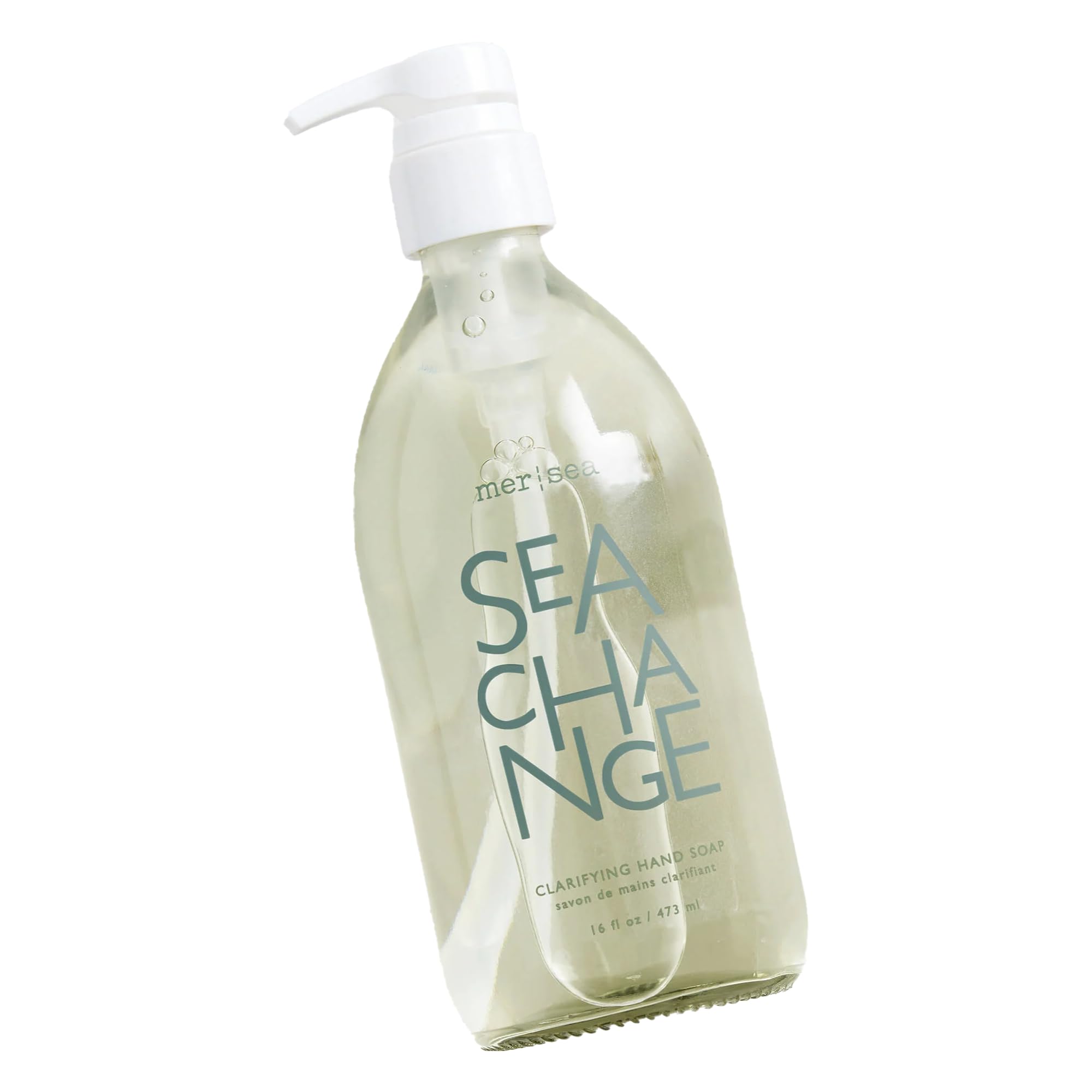 MERSEA Moisturizing Liquid Hand Soap in Glass Bottle with Pump - Sea Change, 16 fl oz