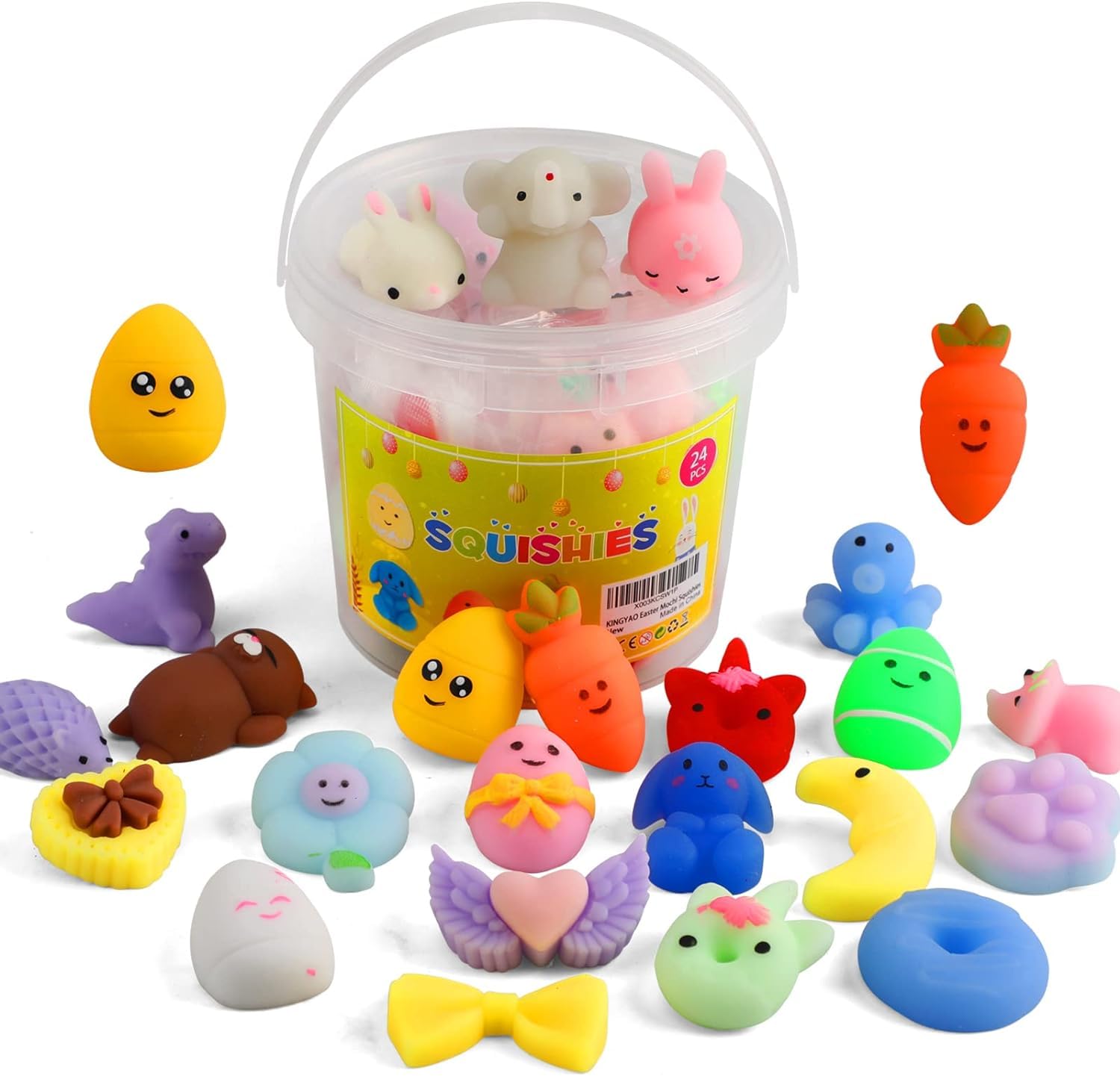 5 Pack Easter Mochi Squishy Toys