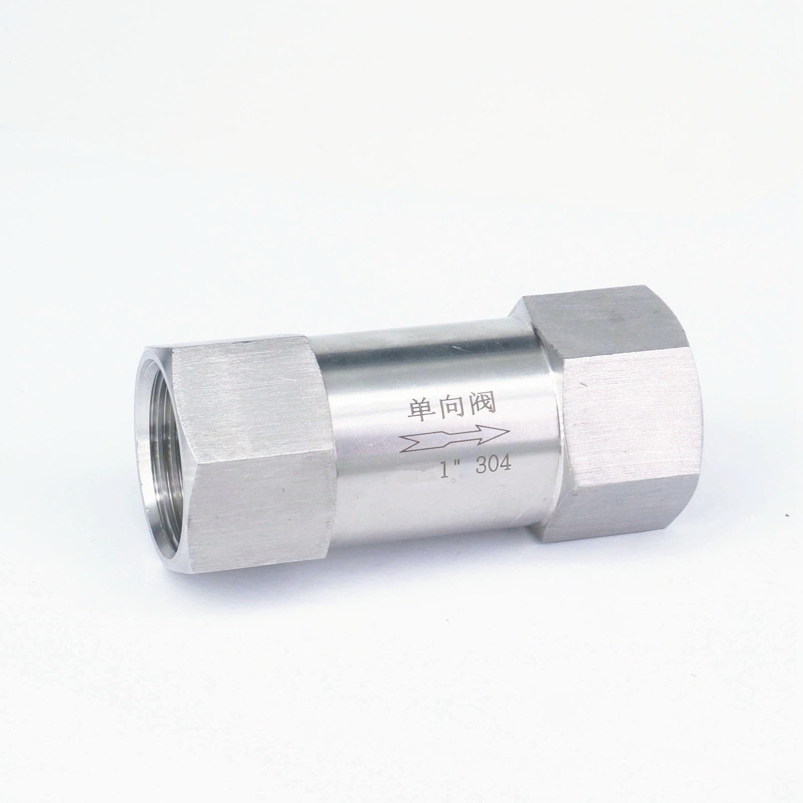 Valvola di ritegno unidirezionale in acciaio inossidabile 304 femmina da 1" BSP - Valvola di non ritorno ad alta pressione for uso industriale-1pz