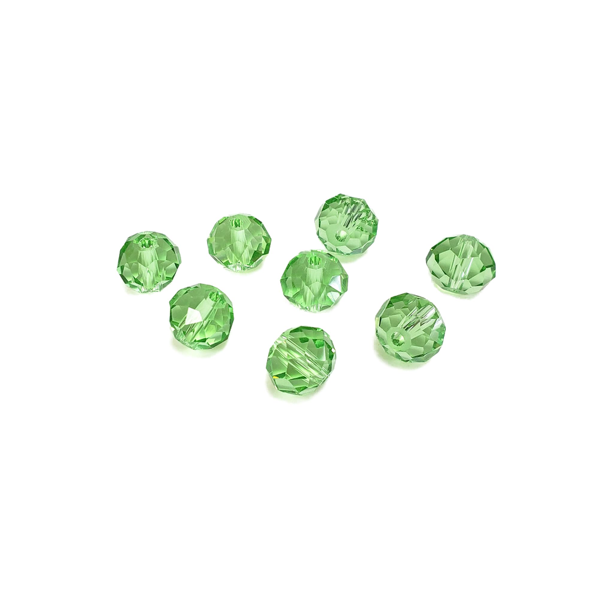6mm Rondelle Peridot Glass Beads for Jewelry Making, 720pcs Faceted Briolette Crytal Spacer Beads for Bracelet Necklace Earring