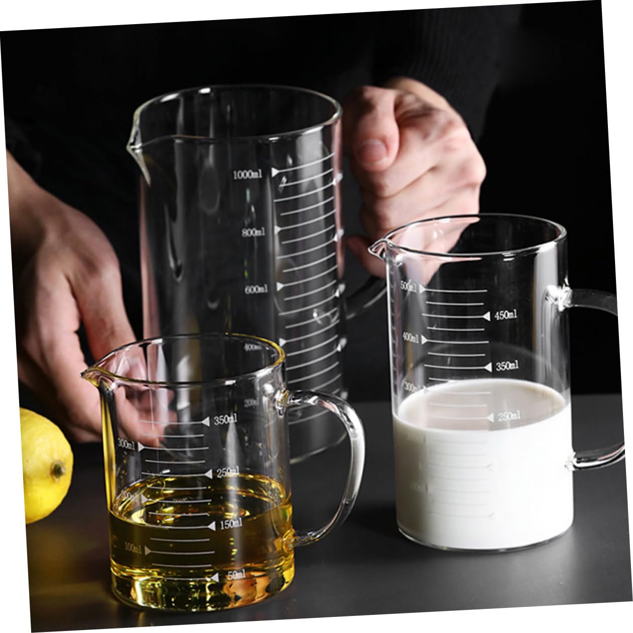 3pièces Tasses à Mesurer Verre De Tasses Graduées Pour Cuisine Pâtisserie