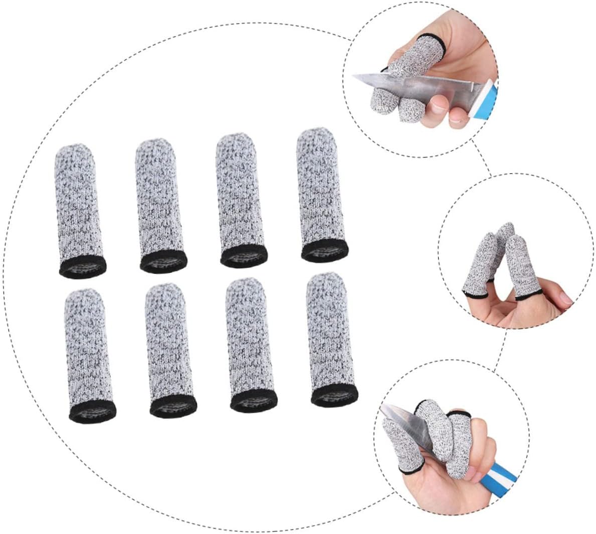 GLEAVI 20pairs Cut Resistant Finger Cot Reusable Finger Sleeve Protectors for Carving Crafts Comfortable Breathable Material Washable Design for Artisans and Hobbyists