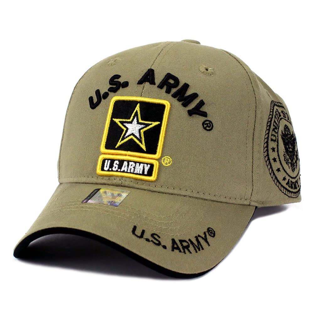 JM WarriorsUS Army Hat Army Embroidery Military Official Licensed Adjustable Baseball Cap