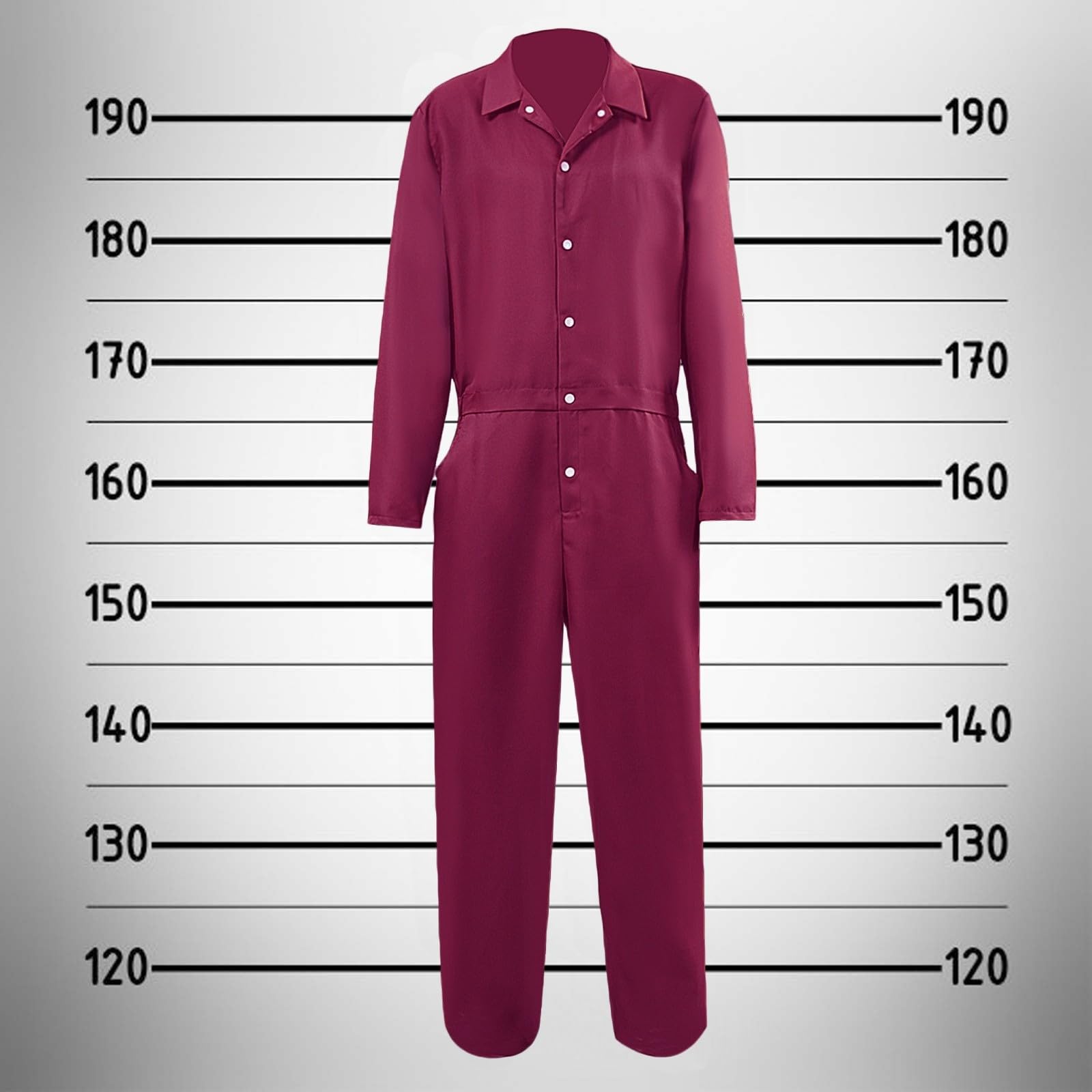 Adult Men's Orange Prison Jumpsuit - Image 2
