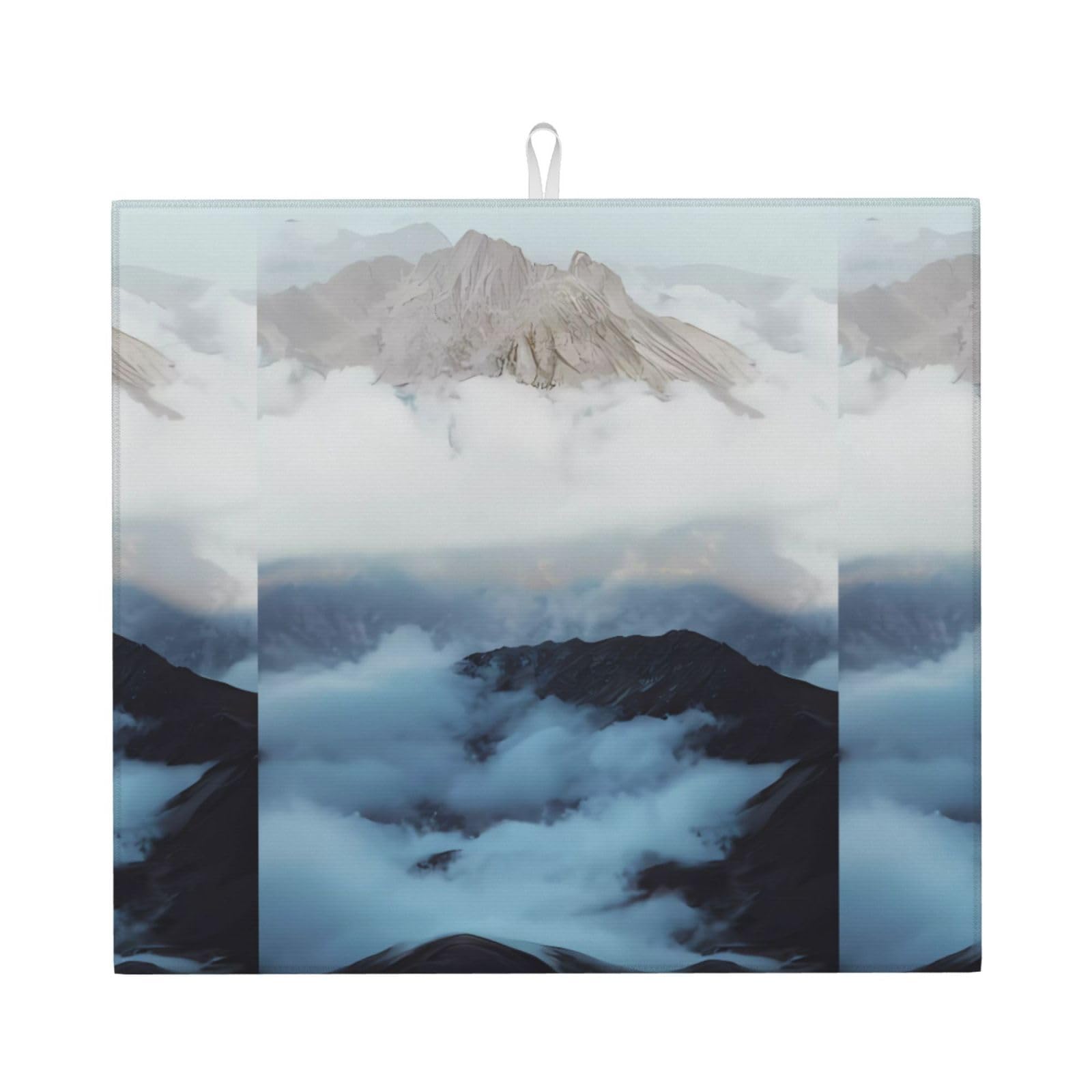 WHJSHOP hill station Prints Kitchen Drying Mat - Absorbent Dish Drying Throw with Vibrant Prints, Quick-Dry Countertop Layer for Dishes & Glassware - Non-Slip