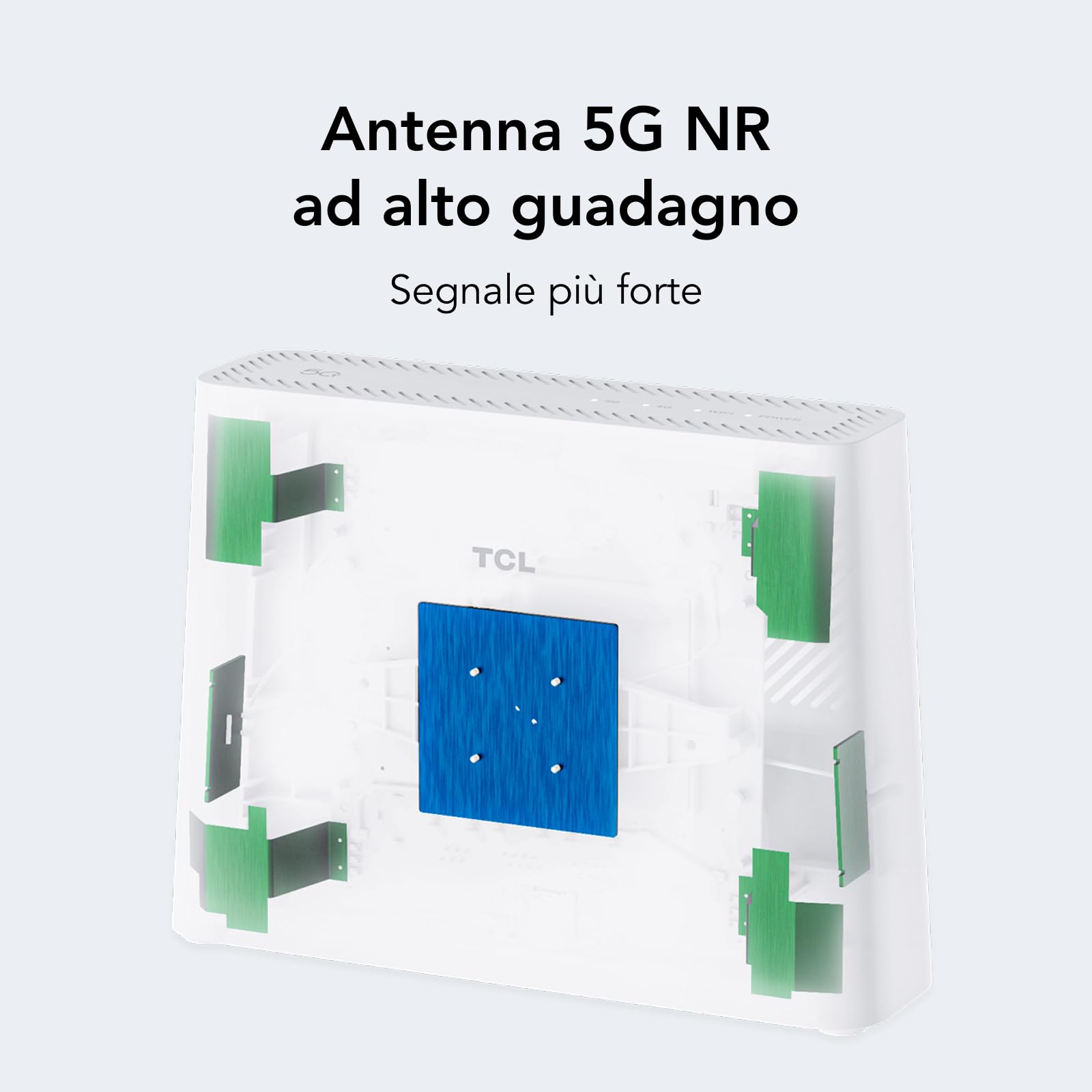 TCL LINKHUB 5G HH515L - CPE 5G con Wi-Fi 6 e antenna ad alto guadagno, download fino a 4,67 Gbps, upload fino a 1,25 Gbps, fino a 128 dispositivi