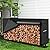 MOFEEZ Firewood Rack Outdoor 8ft with Cover, Log Holder for Wood Storage, Steel Made Holds Up to 4500lbs?Powder-coated Finish for Weather-resistant, Anti-rust