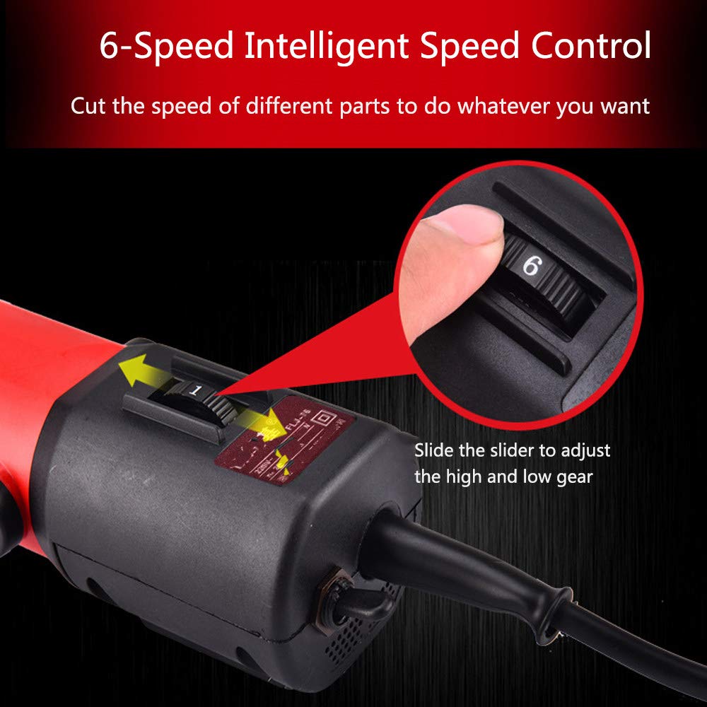 Máquina de corte de tijeras para ovejas, cortadora de pelo profesional para animales de 850 W con recortadora de velocidad ajustable, adecuada para la mayoría de las tijeras nuevas, rojo-13 (rojo 13)