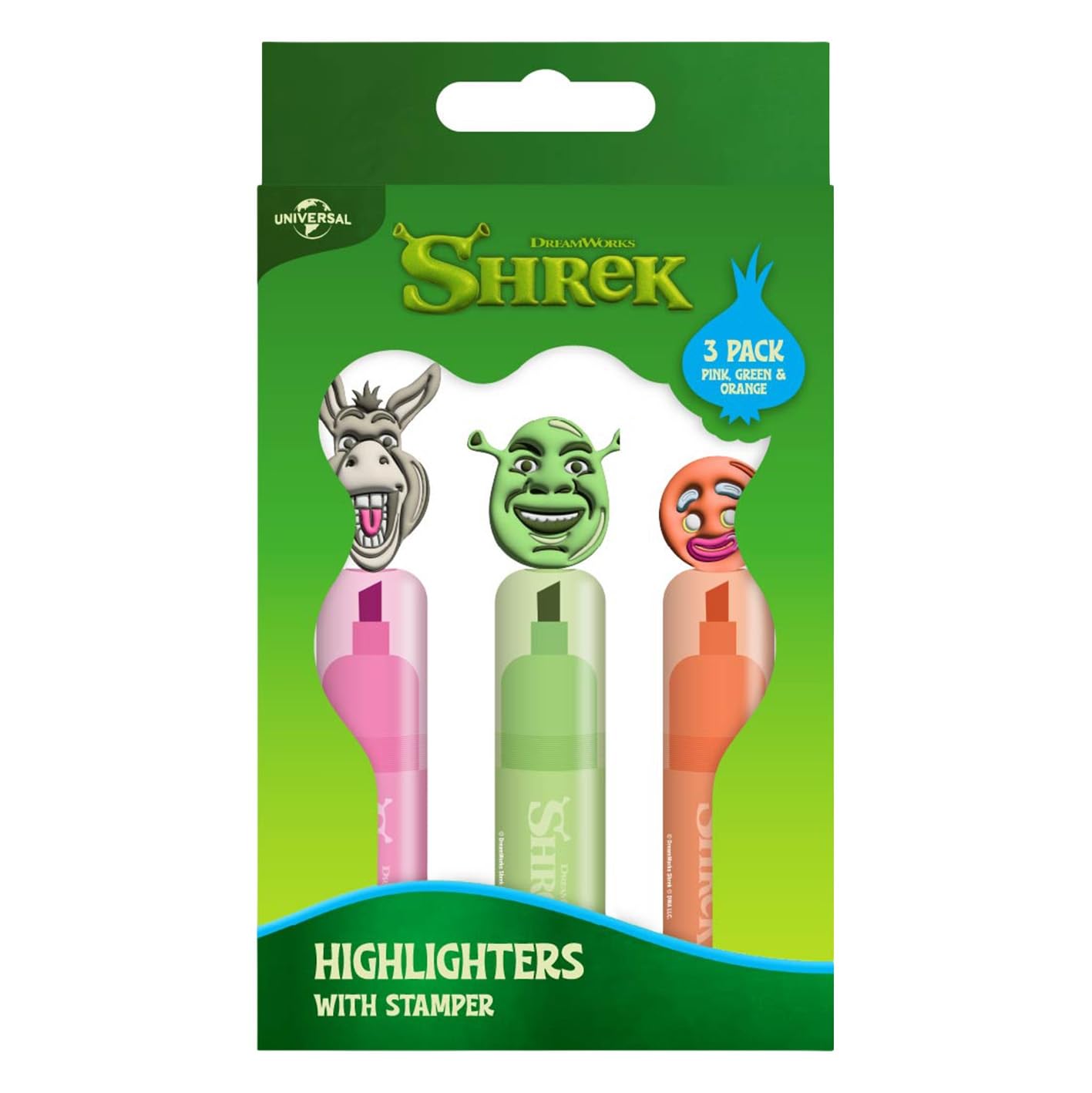 Shrek (Characters) Stamp Highlighter Set, Official Licensed Highlighter