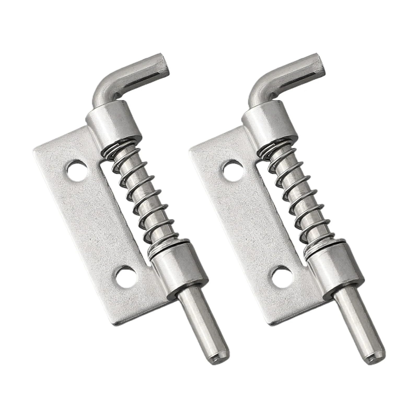 2pcs Spring Loaded Latches Bolt Latch Hasp Staple Gate Lock Door Cabinet Hinges(S Right)