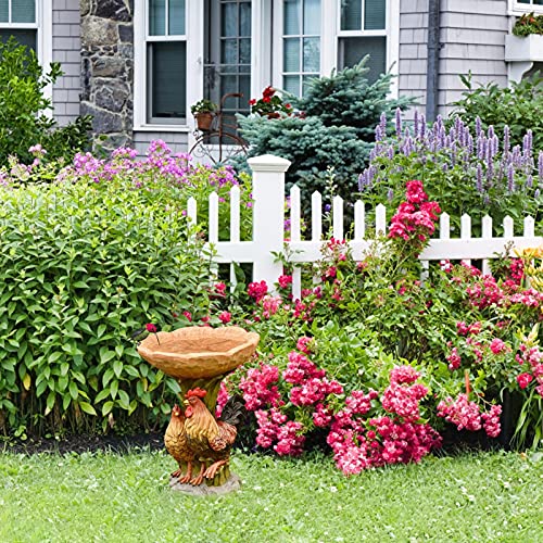 Lekgymr Bird Bath Bowl For Garden, Yard And Patio Decor, Multi-Purpose Bird Baths Tray Outdoors Standing Handmade Resin Wild Bird Feeders #TOP2