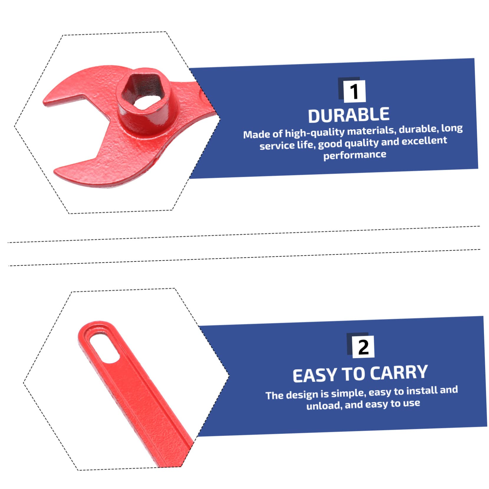 DOITOOL Chiave Design Robusto e Funzionale per Antincendio in Ghisa Rossa e Ghisa Rossa Idrante ad Alta Affidabilità Uso di Emergenza Domestica e Professionale