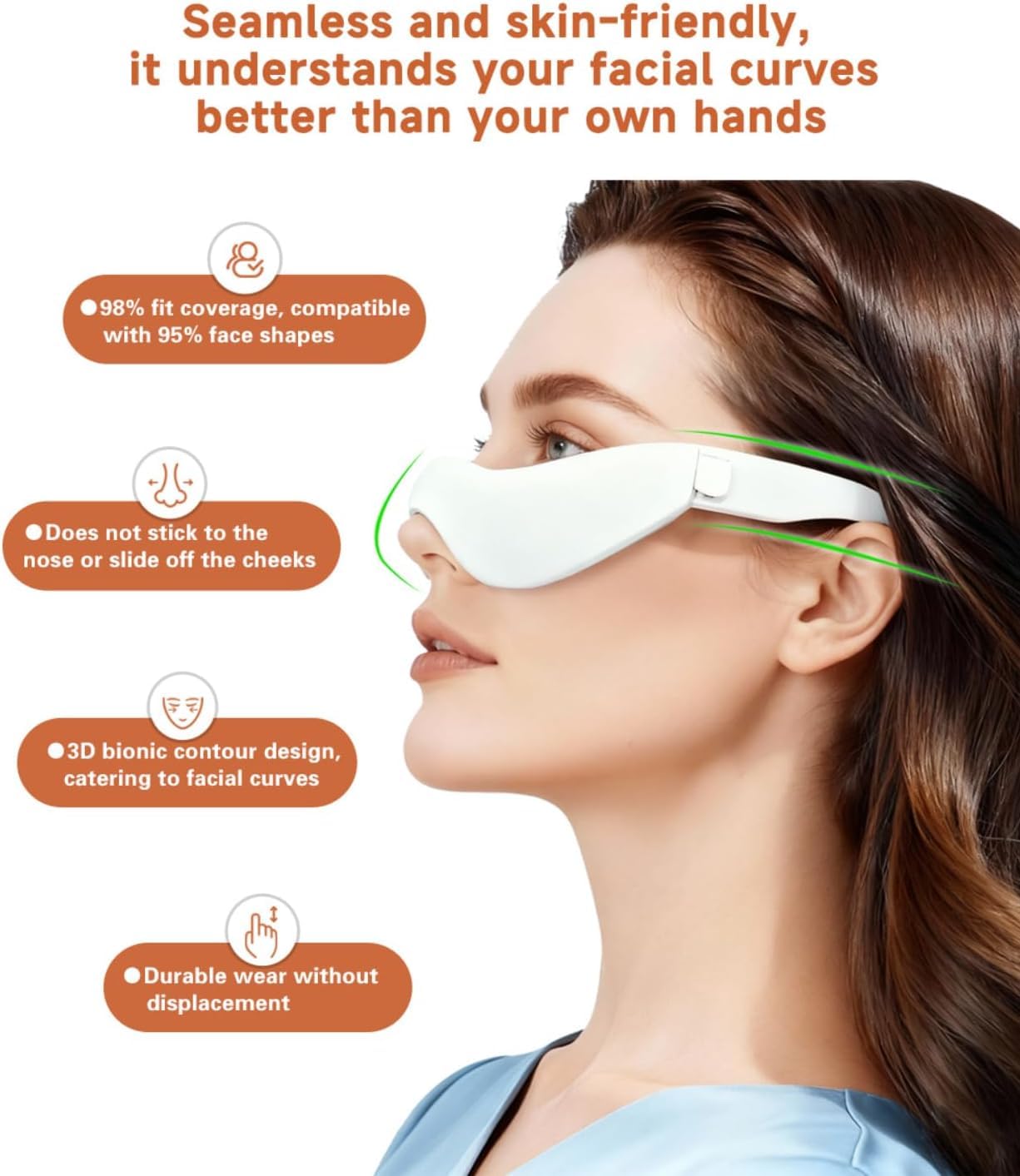 EyeLift - Occhiali per terapia sotto gli occhi con massaggiatore a microcorrente, ricaricabili, neri, per occhiaie, gonfiore, rughe e borse per gli occhi