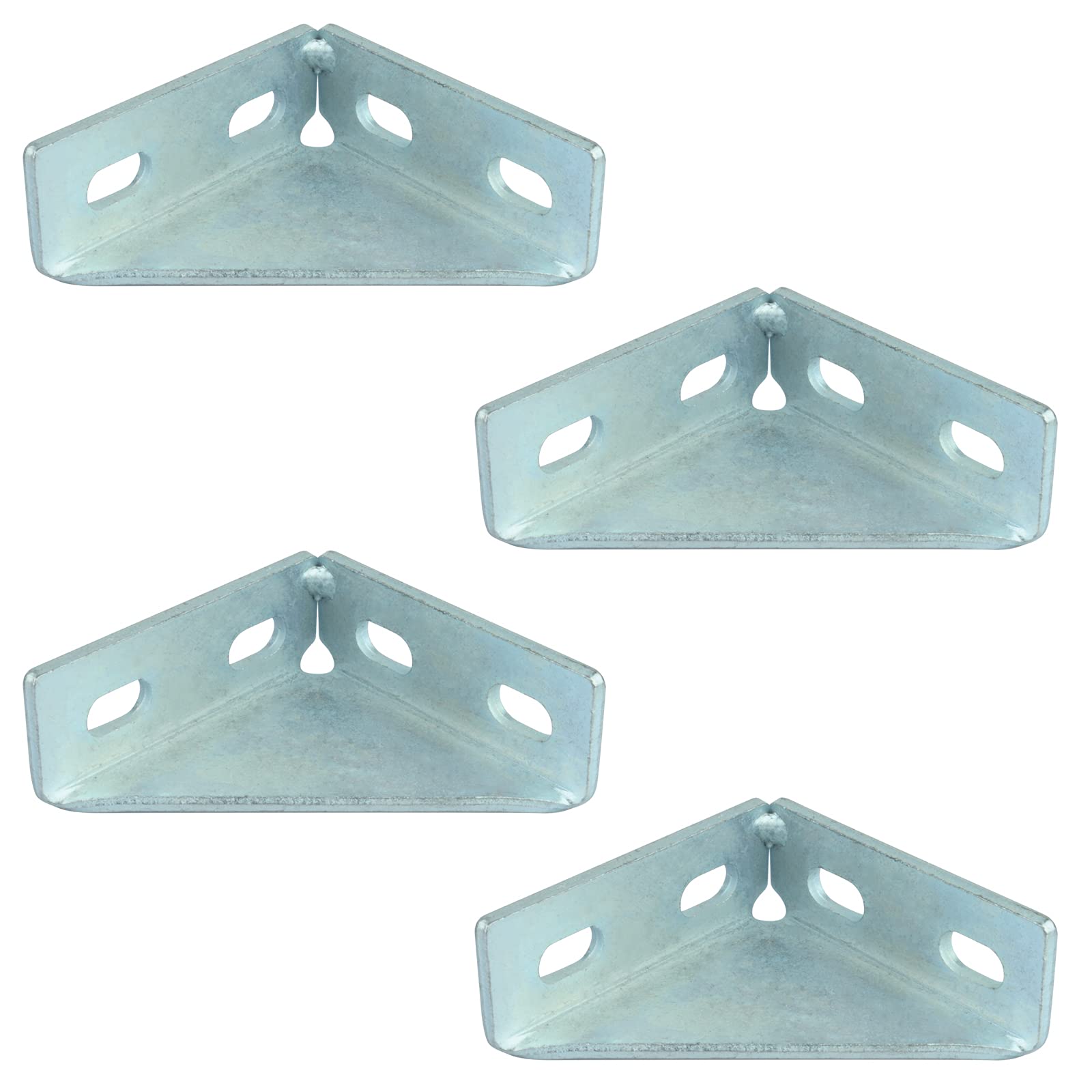 Paquete de 4 accesorios reforzados de 90 grados para canal de puntal de 1-5/8 pulgadas, soporte de esquina | 4 ranuras, 3/16 pulgadas de grosor