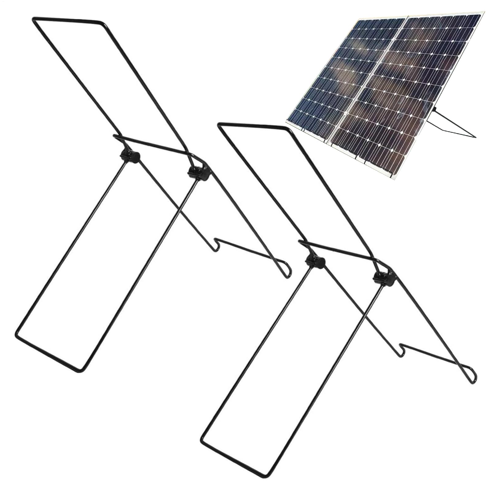 Soportes de inclinación para paneles solares, soporte de montaje en el suelo para panel solar, estructura plegable ligera | Soporte de soporte resistente al aire libre para camping, senderismo