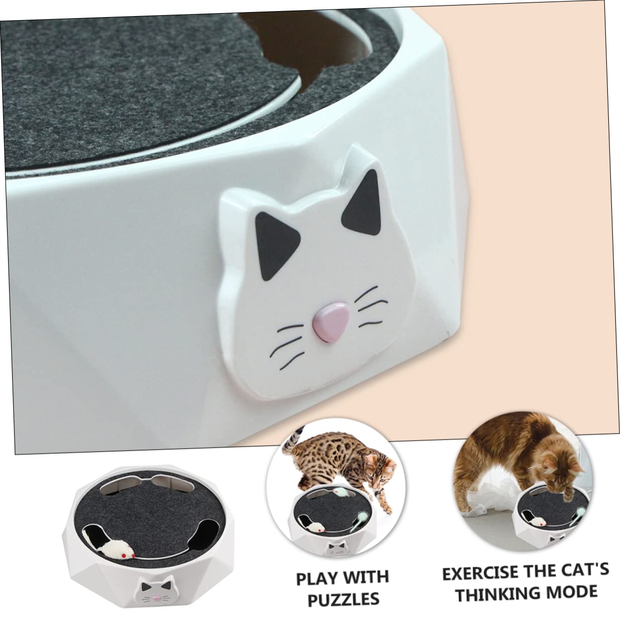 BESPORTBLE Souris Jouet pour Chat Interactif avec Sortie Automatique Jouet Exercice pour Chatons