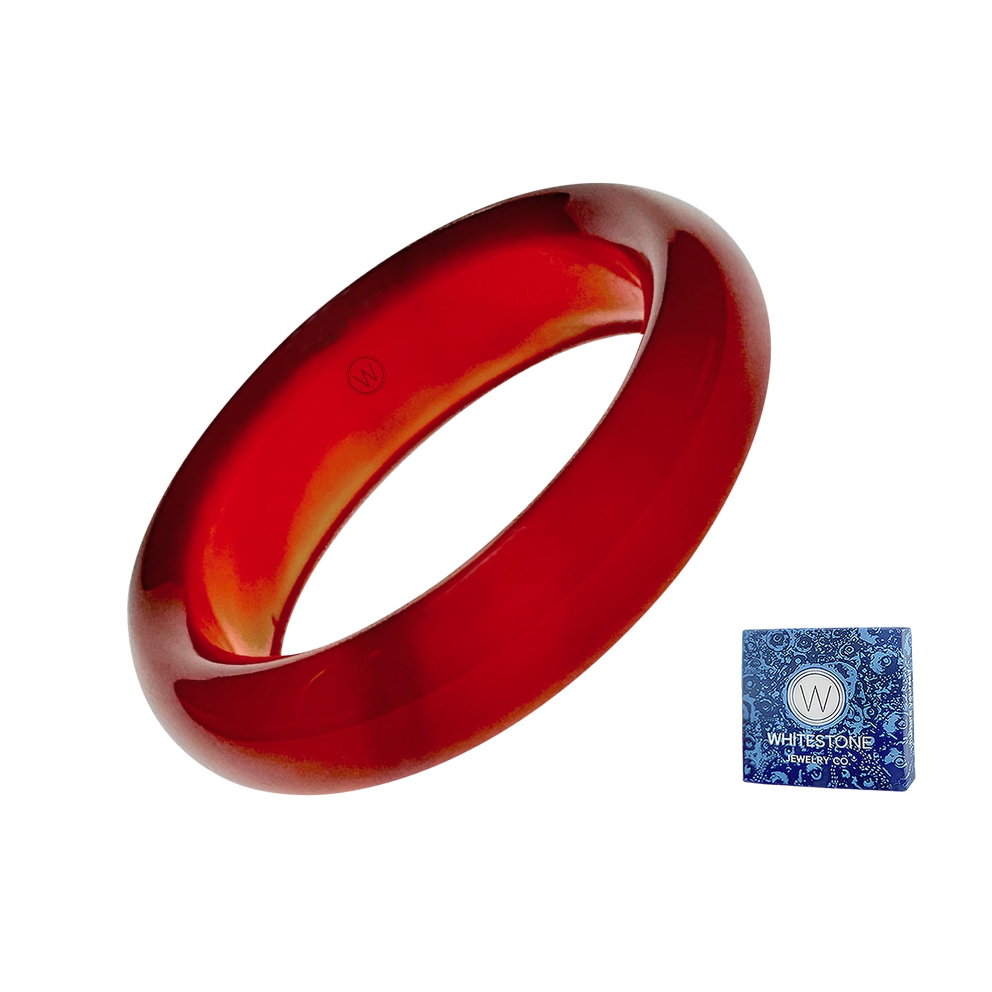 WHITESTONE JEWELRY CO.Chakra Stone Ring Collection, Stone Bands for Men and Women, Stackable Agate Ring, Chakra Stones to Balance Energy, Size 4.5-15