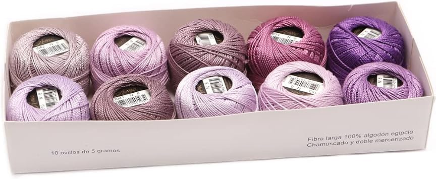 10 Colors Size 8 Pearl Cotton Embroidery Thread 5 Grams Craft Needlework Double Mercerized Egyptian Long Staple Cotton 43 Yards