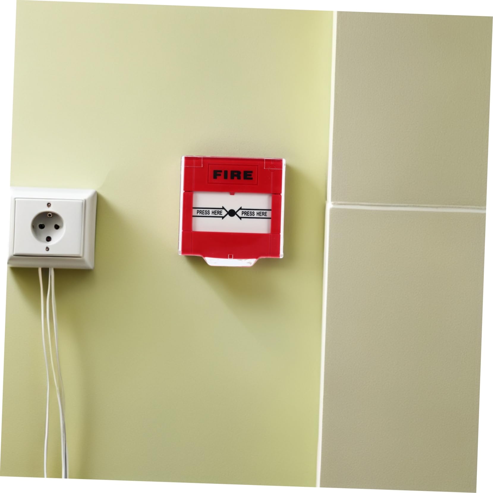 Botón de Alarma Manual de Emergencia Rojo, Diseño de Respuesta Rápida, Material Plástico, Pack de 2 Unidades para Oficina y Espacios Privados