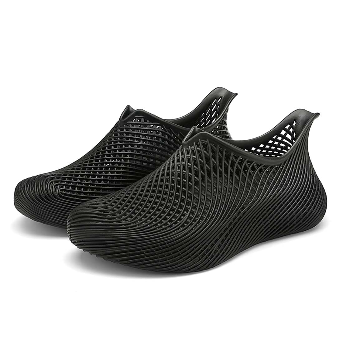 3D Druck Wasserschuhe Herren Damen, Leicht Atmungsaktiv rutschfest Slip On Badeschuhe für Strand Pool Schwimmbad Urlaub