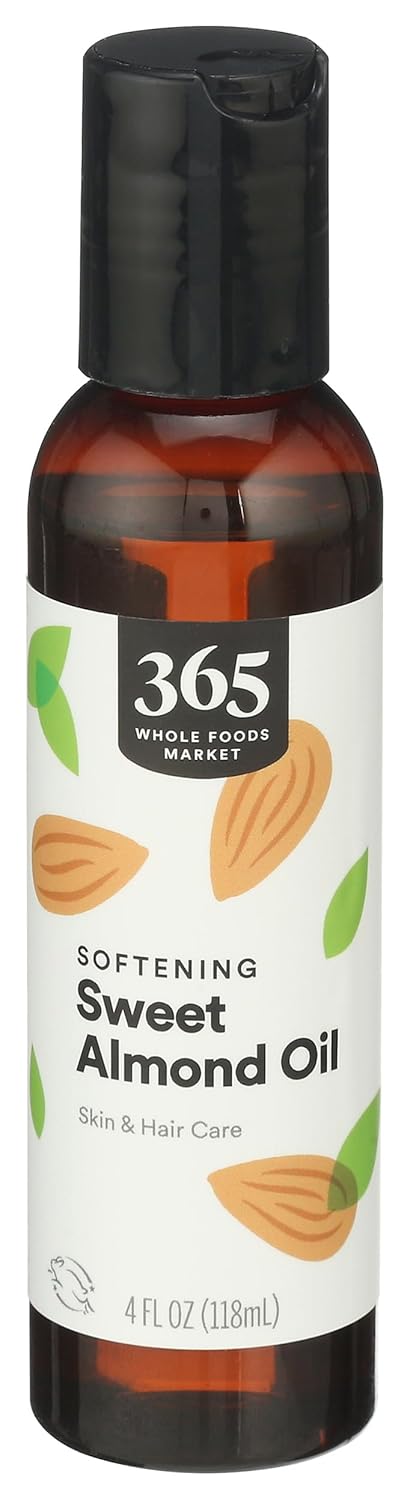 365 by Whole Foods Market Sweet Almond Oil - Pure Softening Skin & Hair Care, Natural 4 Fl Oz