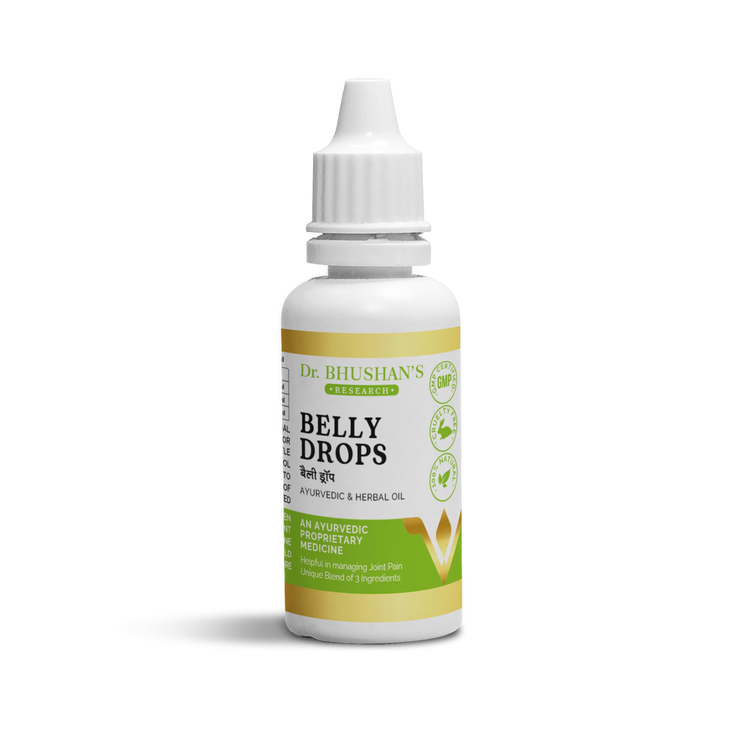 Dr. Bhushan's Belly Drops for Rejuvenating Synovial Liquid (grease) for Knee Pains & improving Flexibility - 2 months pack