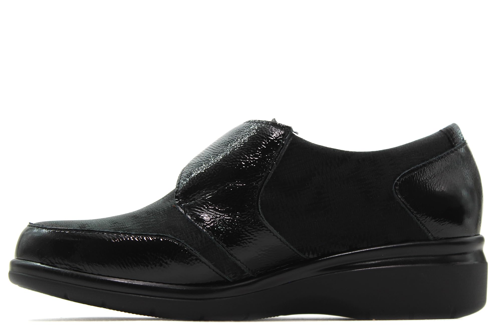 PITILLOS - Blucher,mocasín,Zapato con Tira adesiva,Casual,Piel y Tela,Plantilla Extraible,Deportivo,Sneaker para: Mujer Color: Negro Talla:36