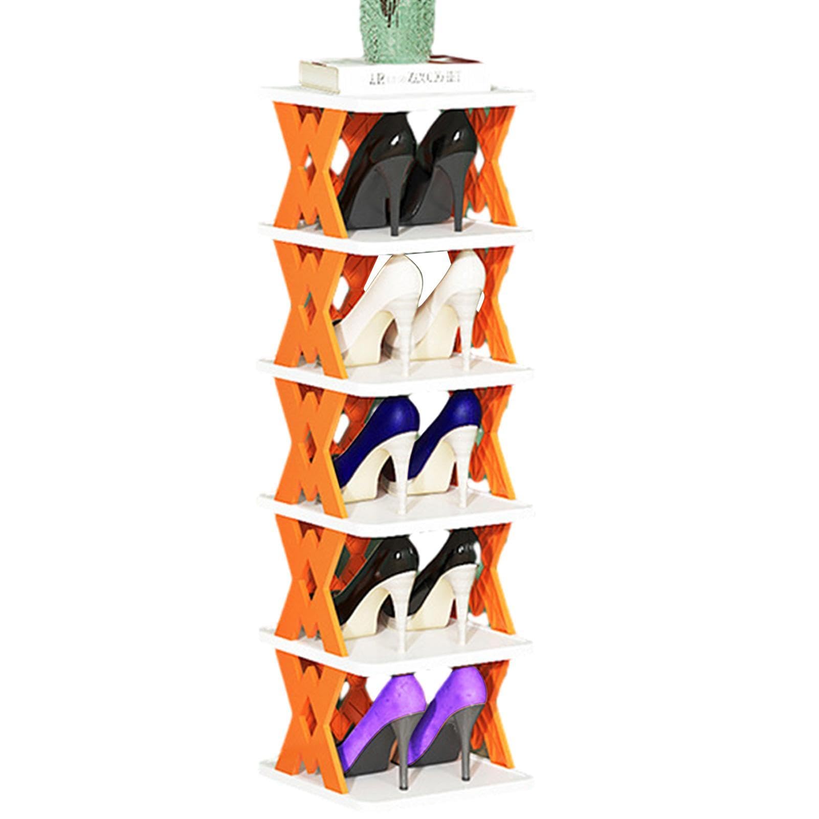 Boîte à chaussures verticale étroite et étagère pliable | Rangement chaussures peu encombrant
