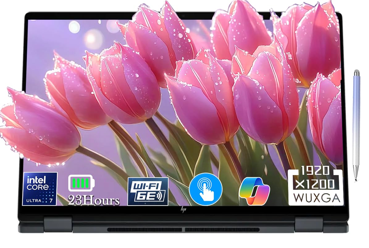 HP 2025 OmniBook X Flip 2-in-1, Copilot+ PC, 16" 2K 400Nits Touch-Screen Laptop, Ultra 7 256V(Beats Ultra 7 155U), 16GB RAM, 1TB SSD, 23H Battery, Win