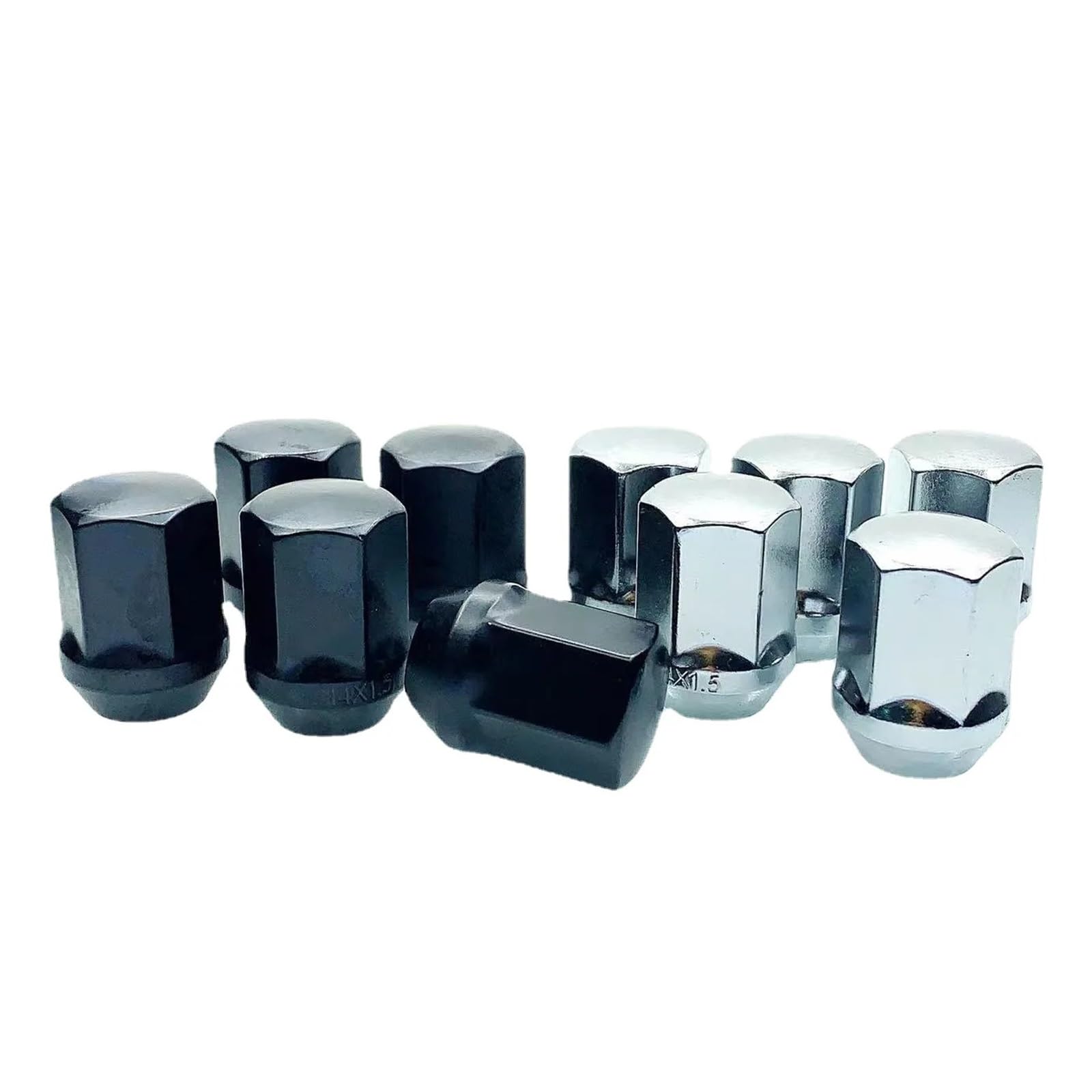 Nakrętki sześciokątne 21 mm M14x1,5 do kół T4A2670, LR001381, 9G911K024AA(Sliver 10pcs)